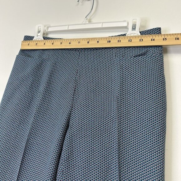Akris Punto Ankle Pants Women’s Size 6 Blue Knit Trousers Old Money Career - Picture 6 of 9